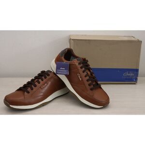 Clarks 26184717 Men's Sz 7.5M Tan Leather Townview Lace-Up Shoes